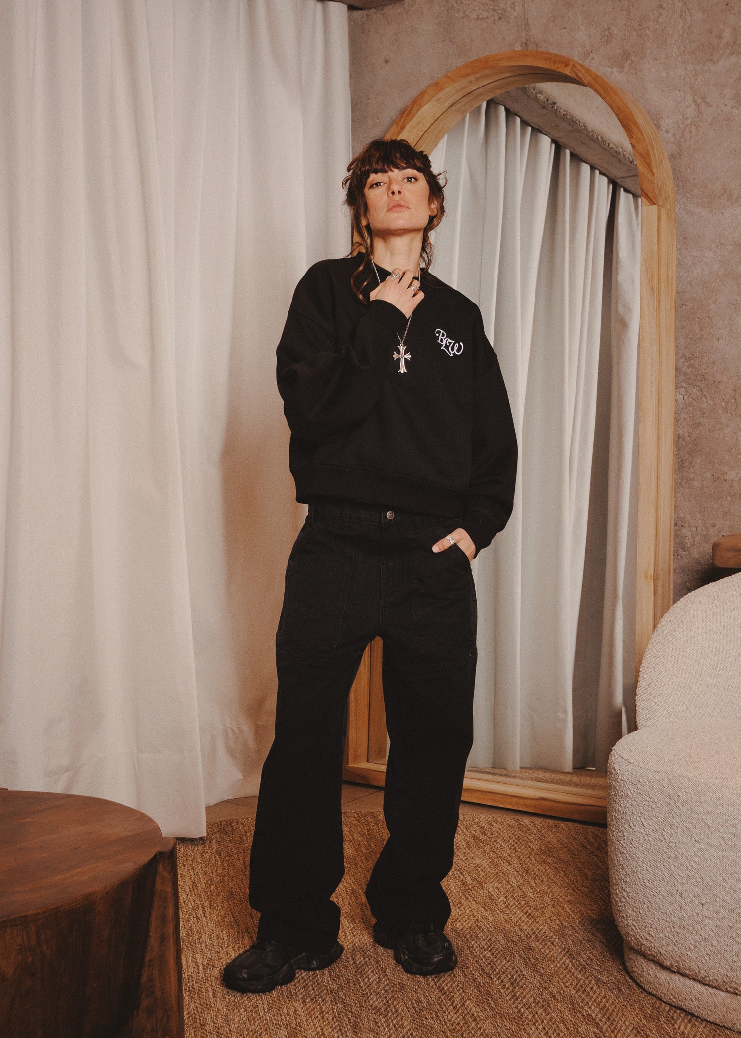 WOMAN BASIC CREWNECK ACR BLACK