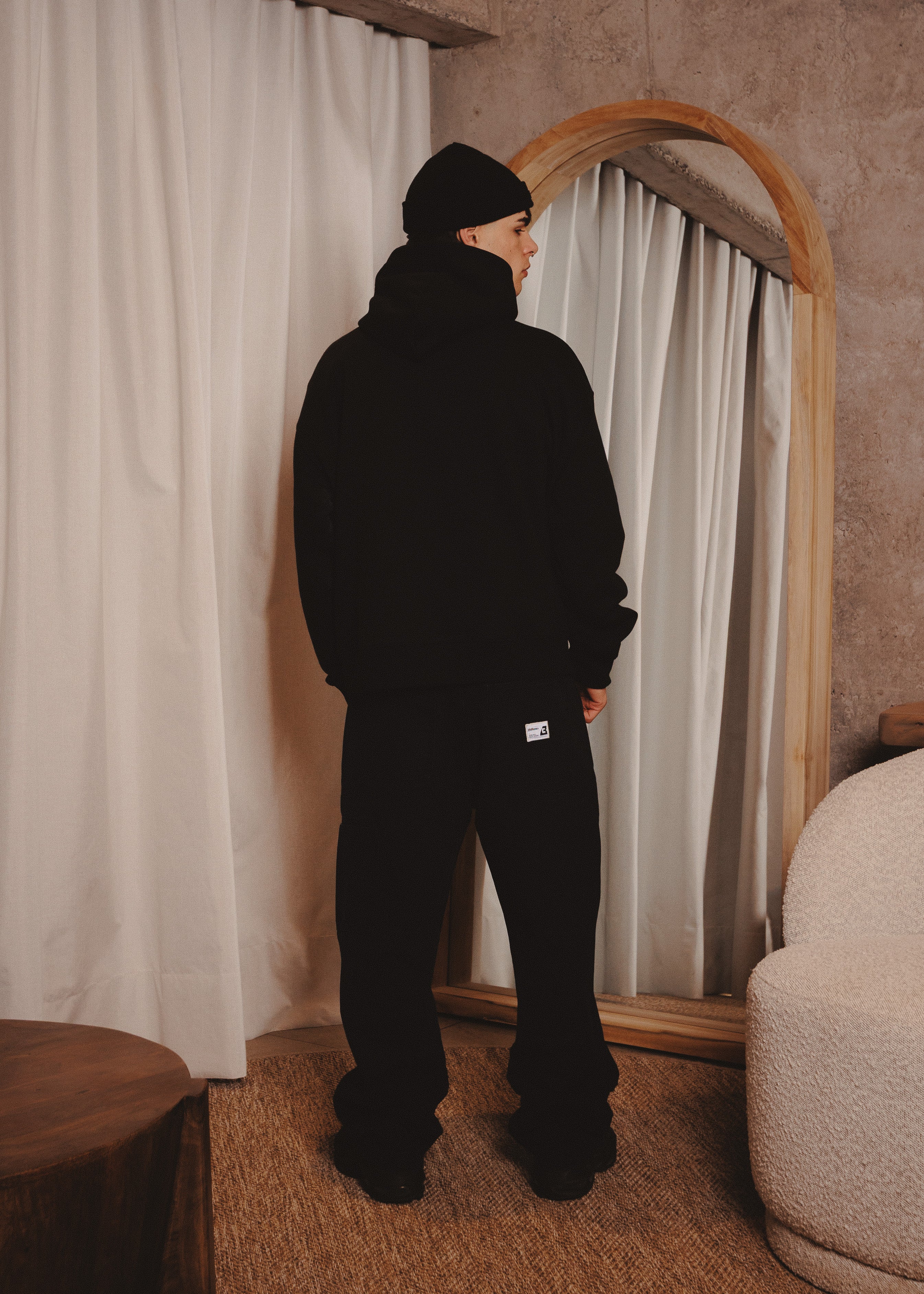 BASIC HOODIE TRADE BOXY BLACK