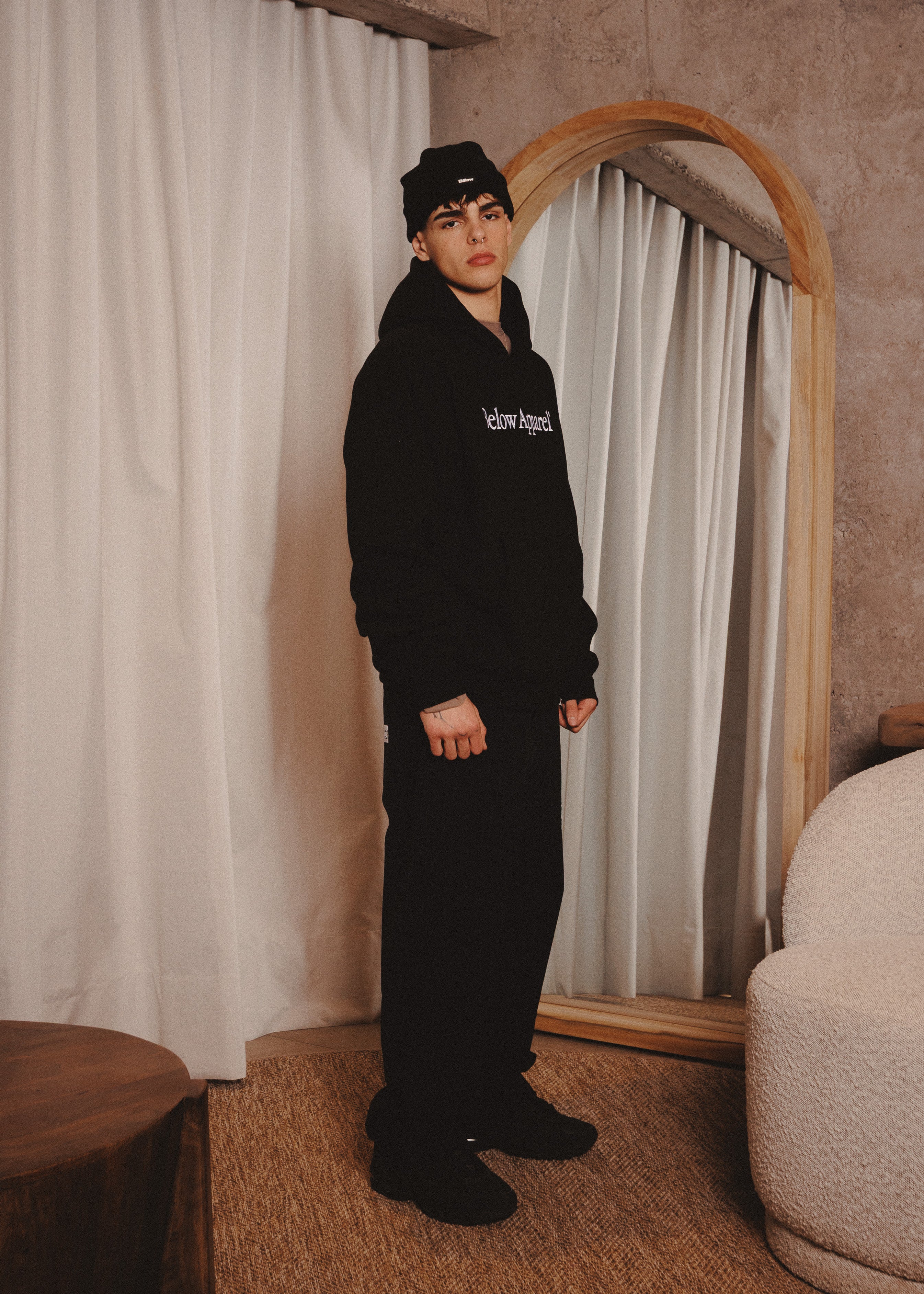 BASIC HOODIE TRADE BOXY BLACK