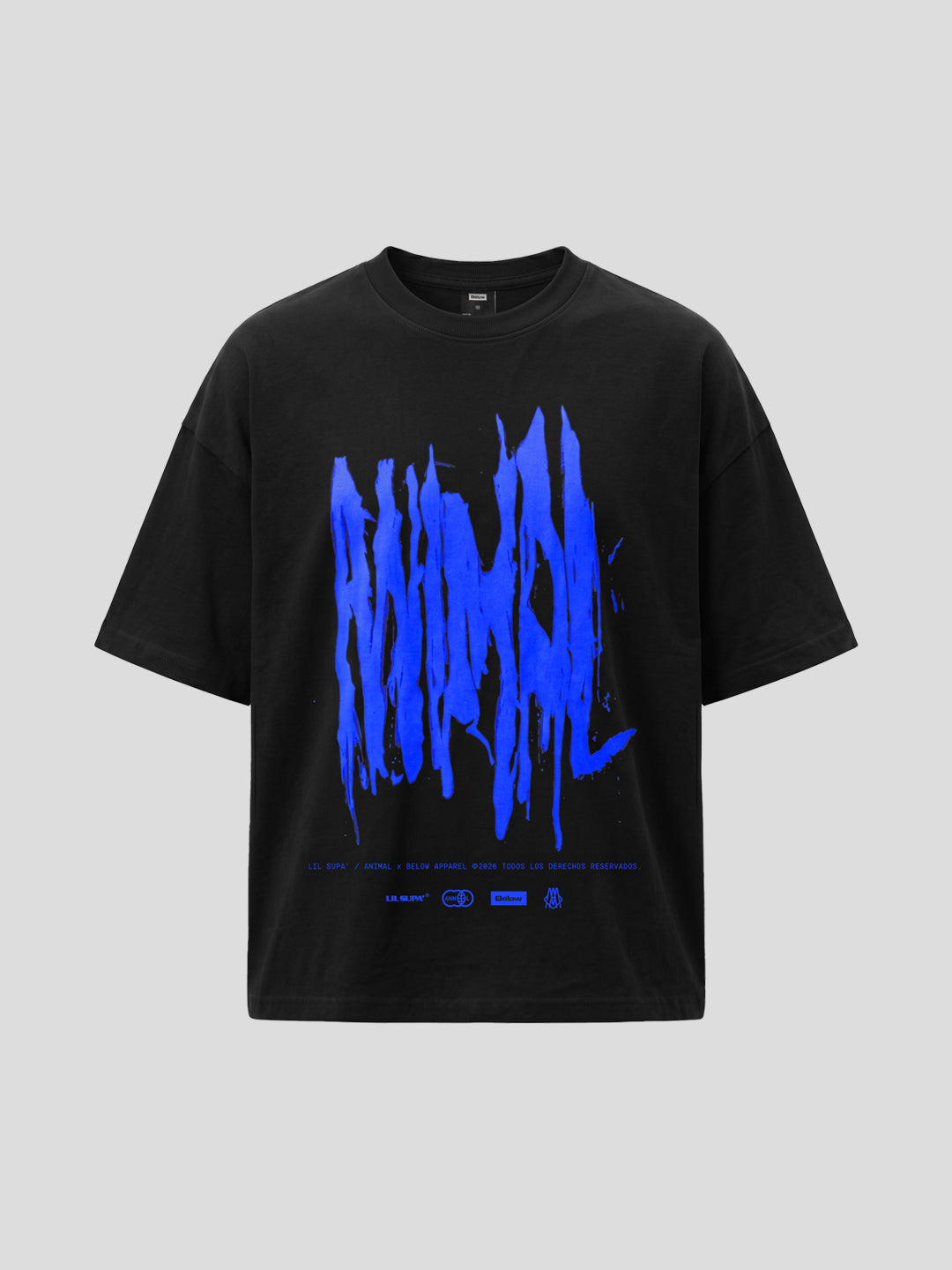 T SHIRT ANIMAL X BELOW BLACK