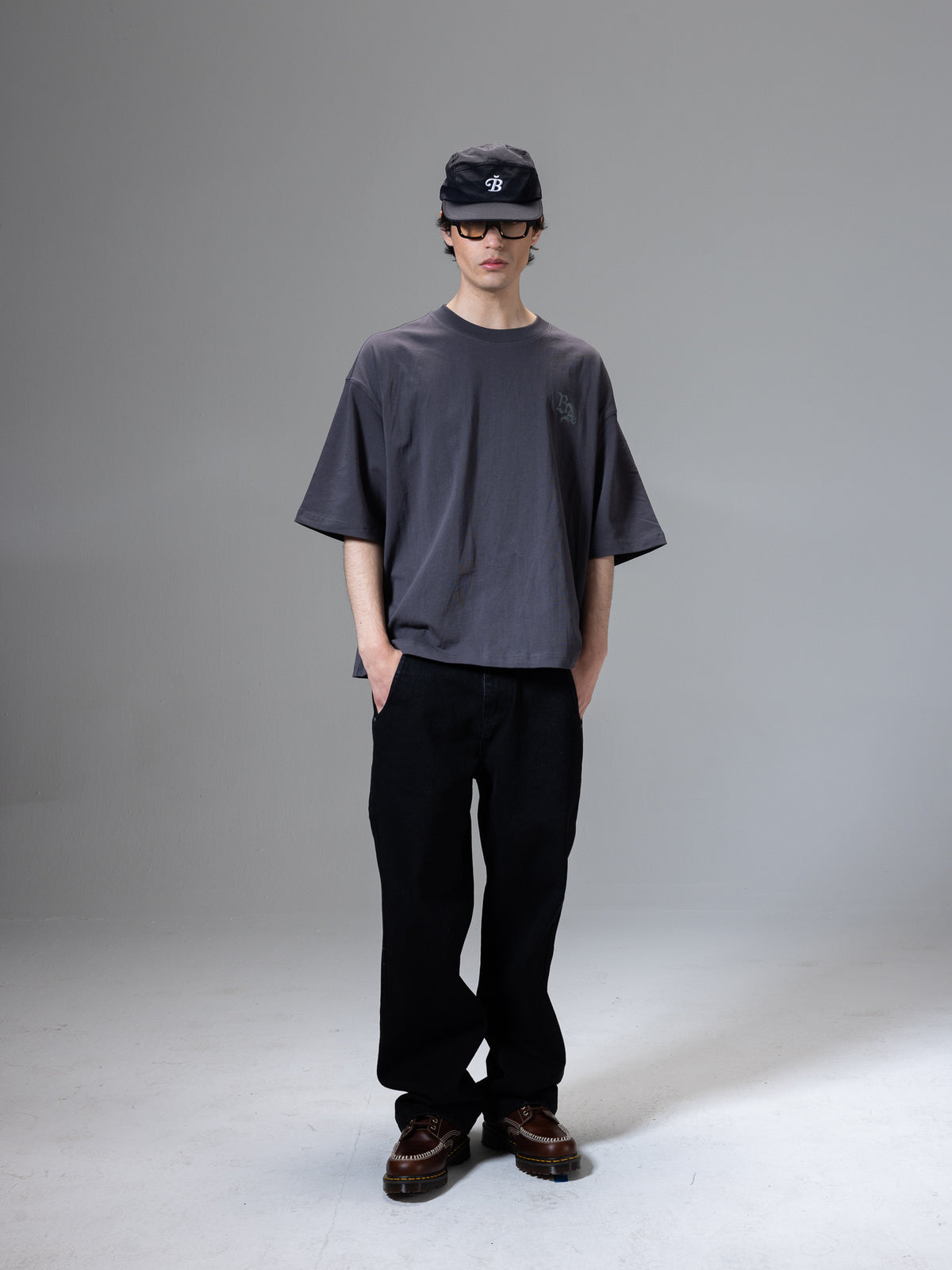 BOXY FIT TSHIRT CORPORAZIONE DARK GREY