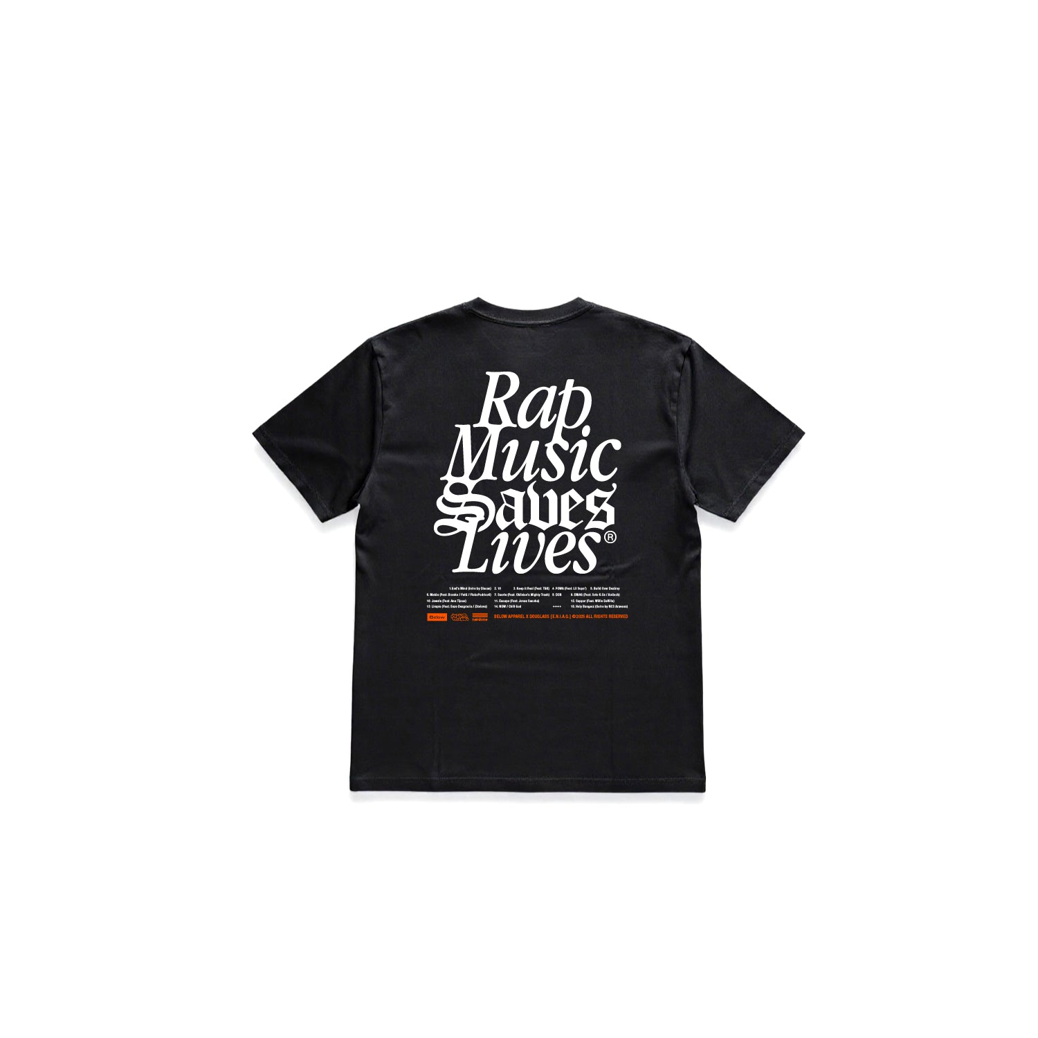 BOXY FIT TSHIRT RAP SAVES BLACK