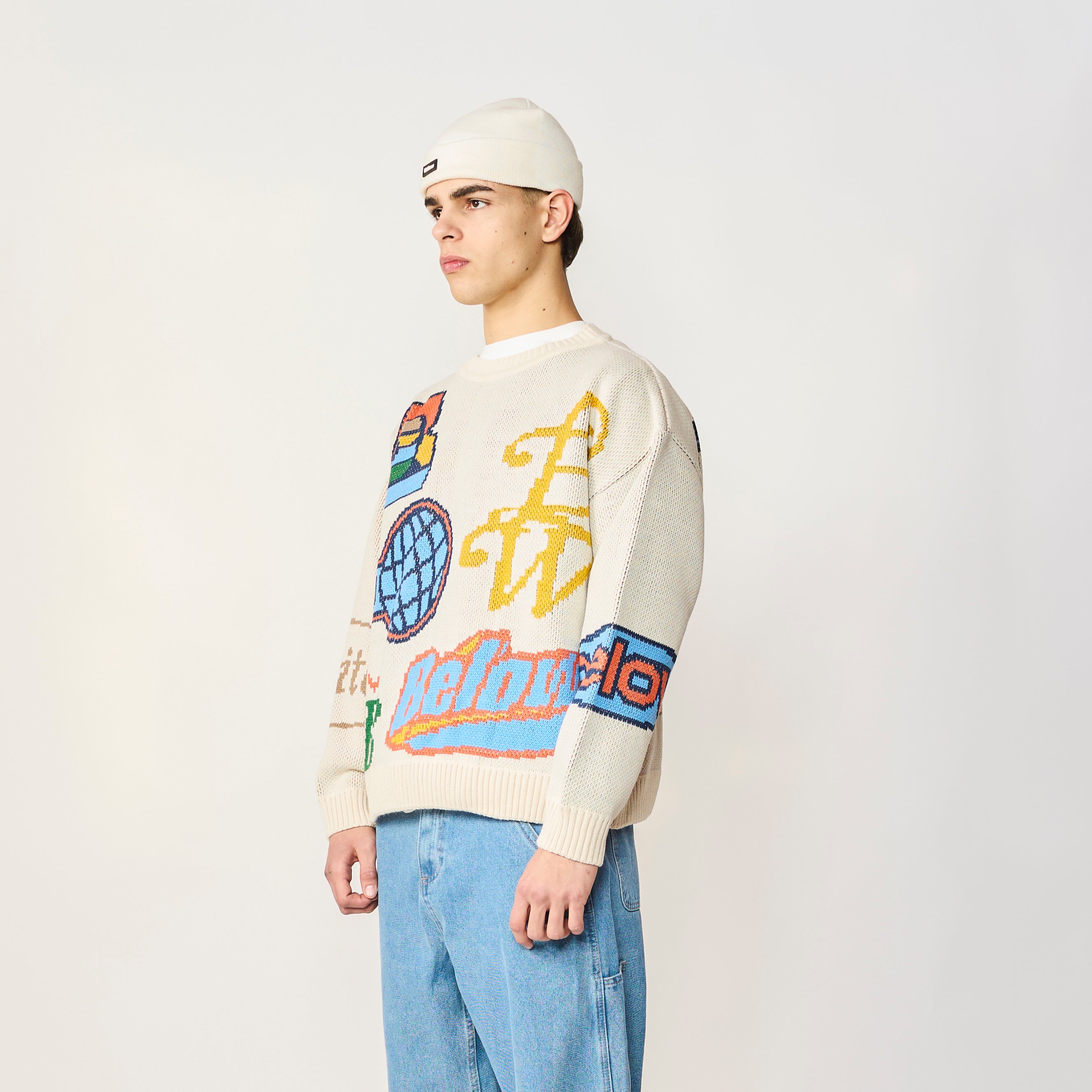 SWEATER MARQUE MARFIL