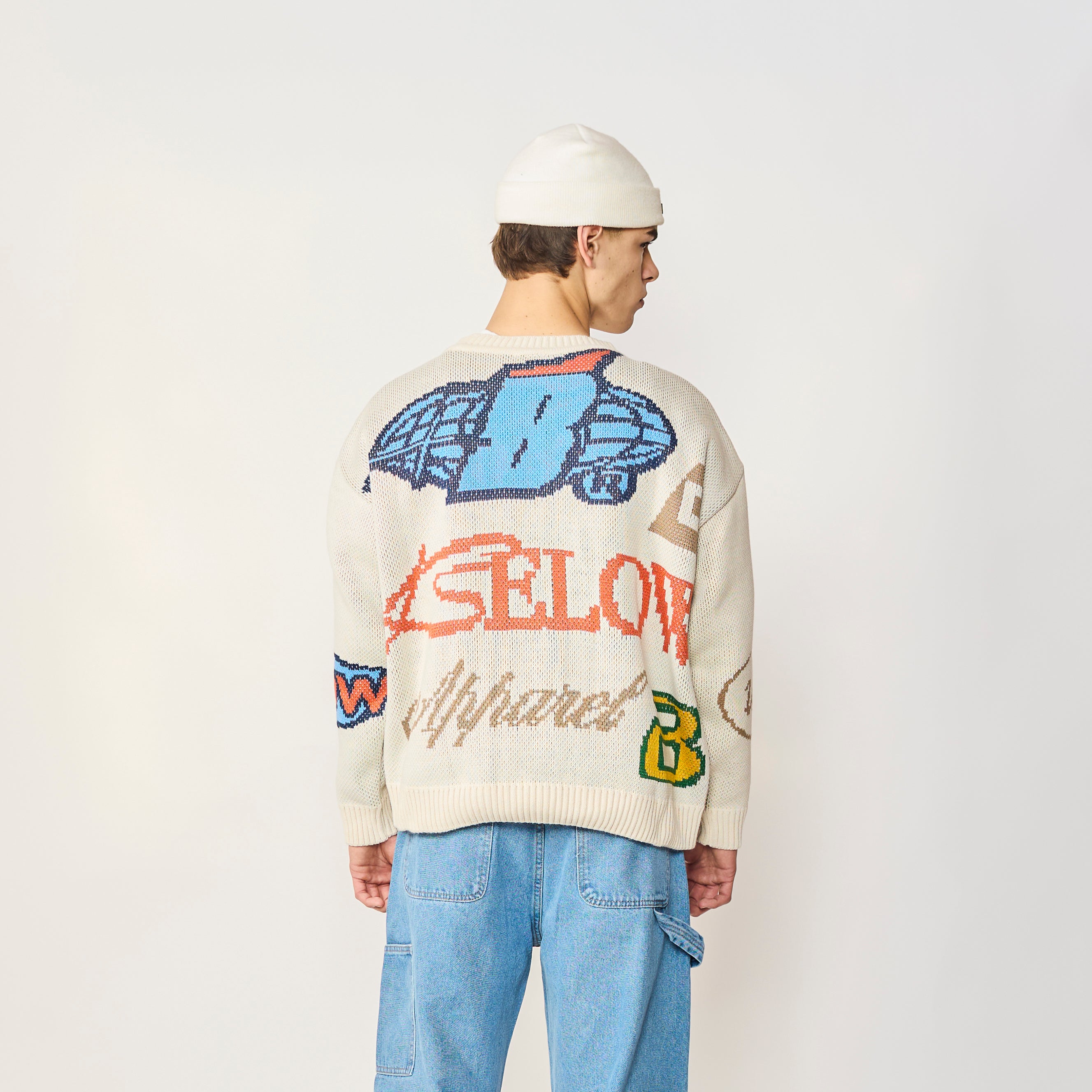 SWEATER MARQUE MARFIL