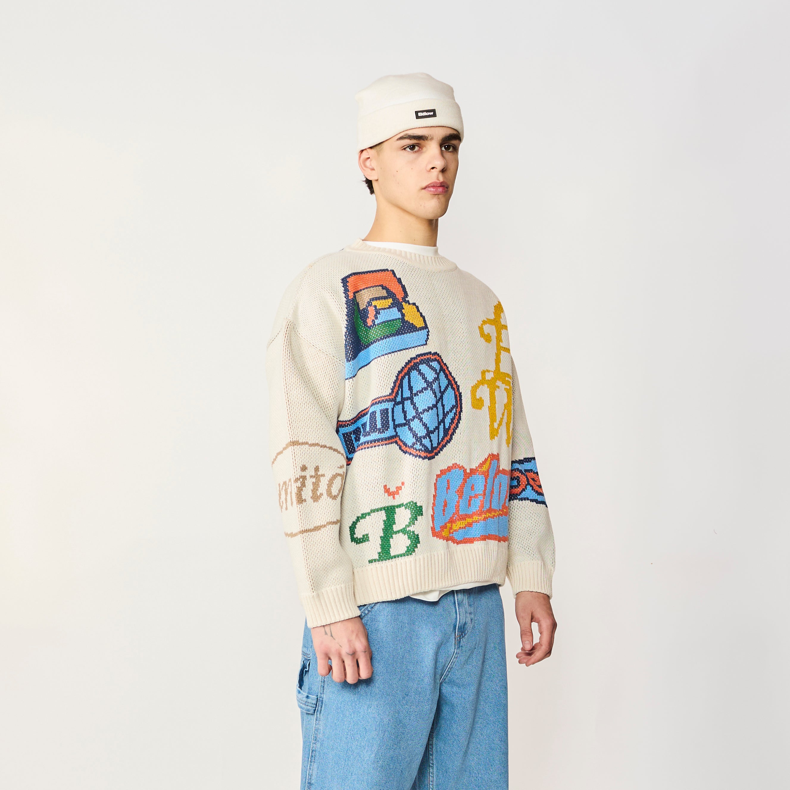 SWEATER MARQUE MARFIL