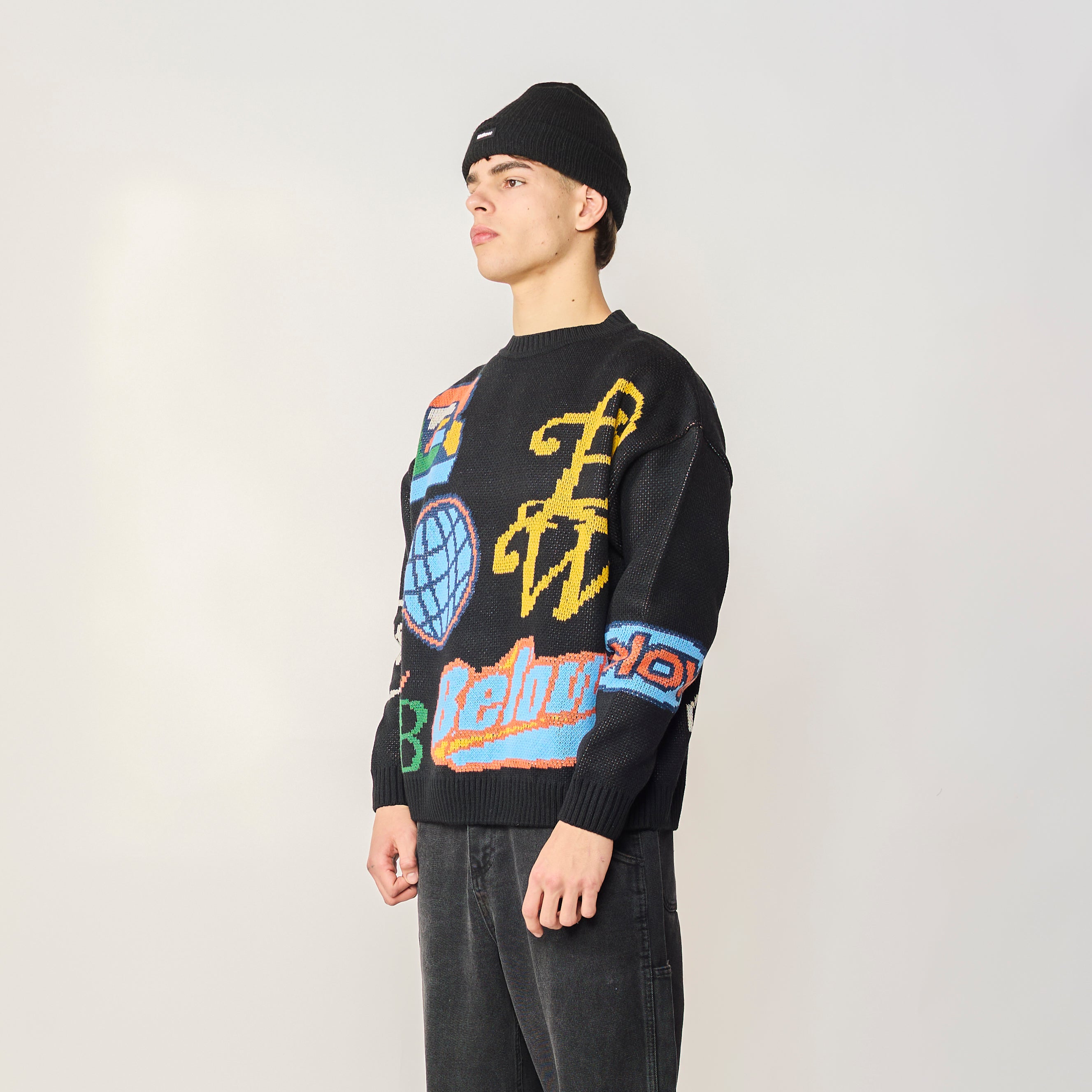 SWEATER MARQUE BLACK