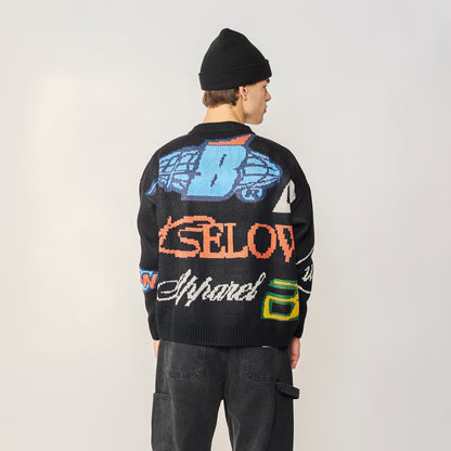 SWEATER MARQUE BLACK