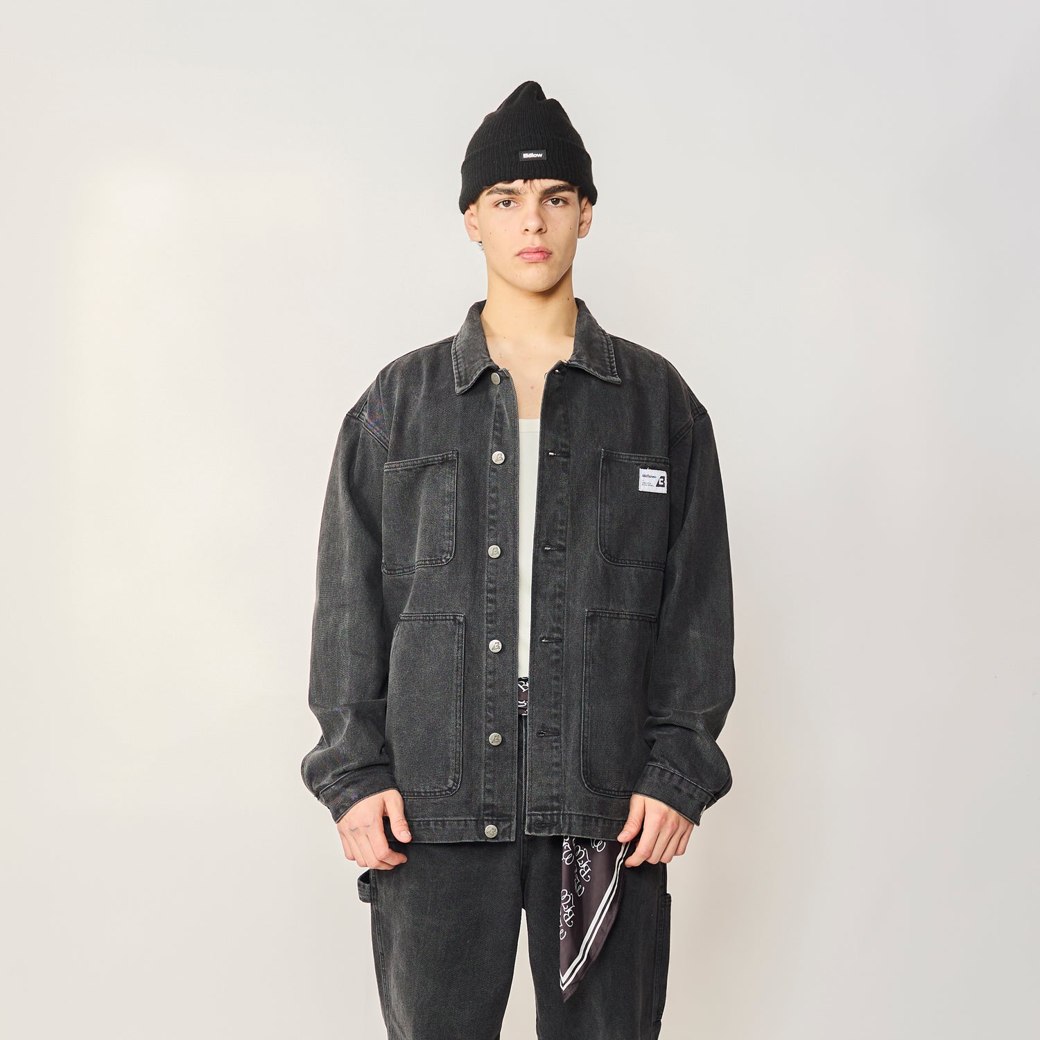 DENIM JACKET FOUR BLACK