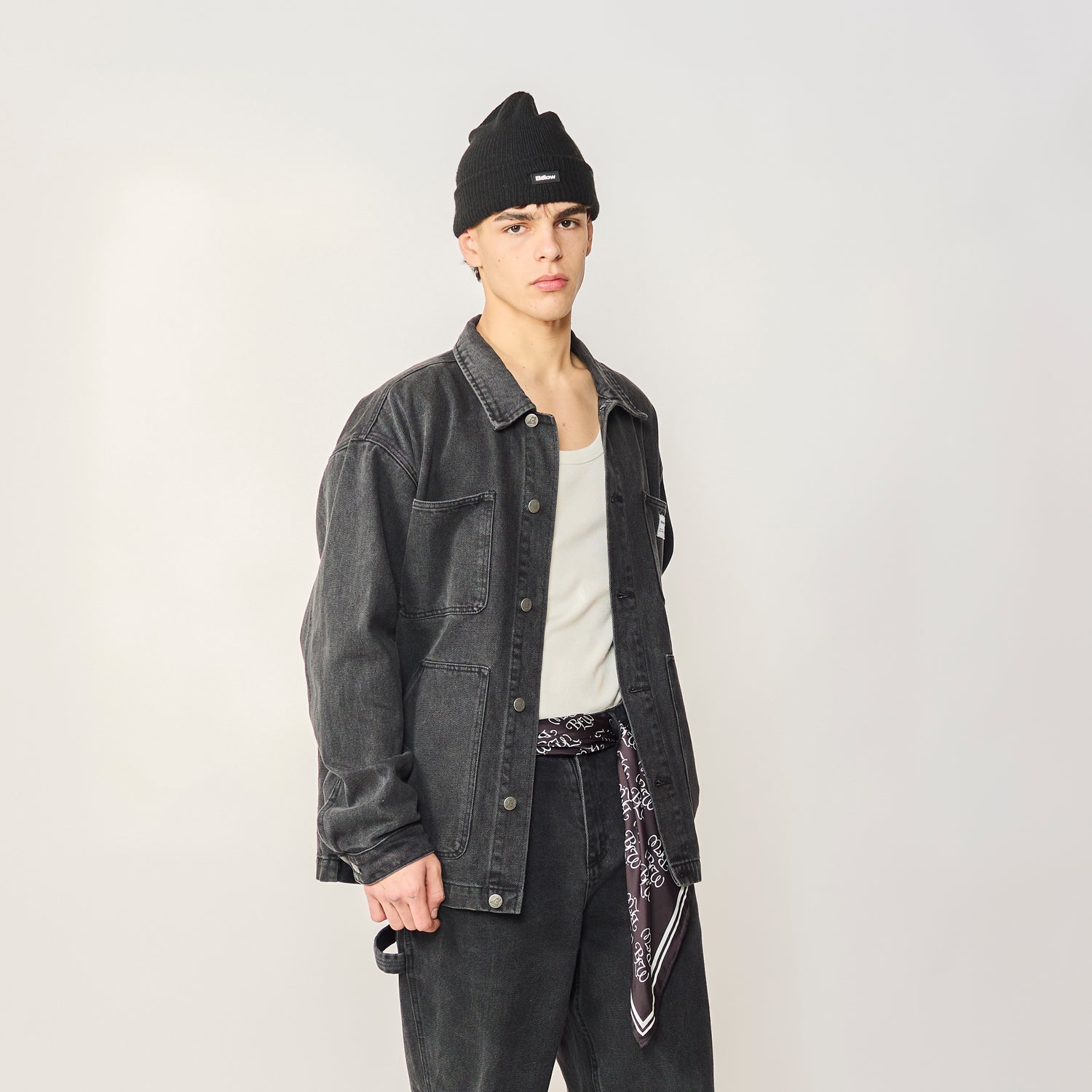DENIM JACKET FOUR BLACK