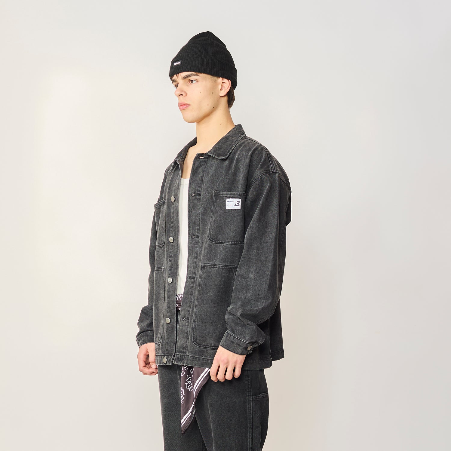 DENIM JACKET FOUR BLACK