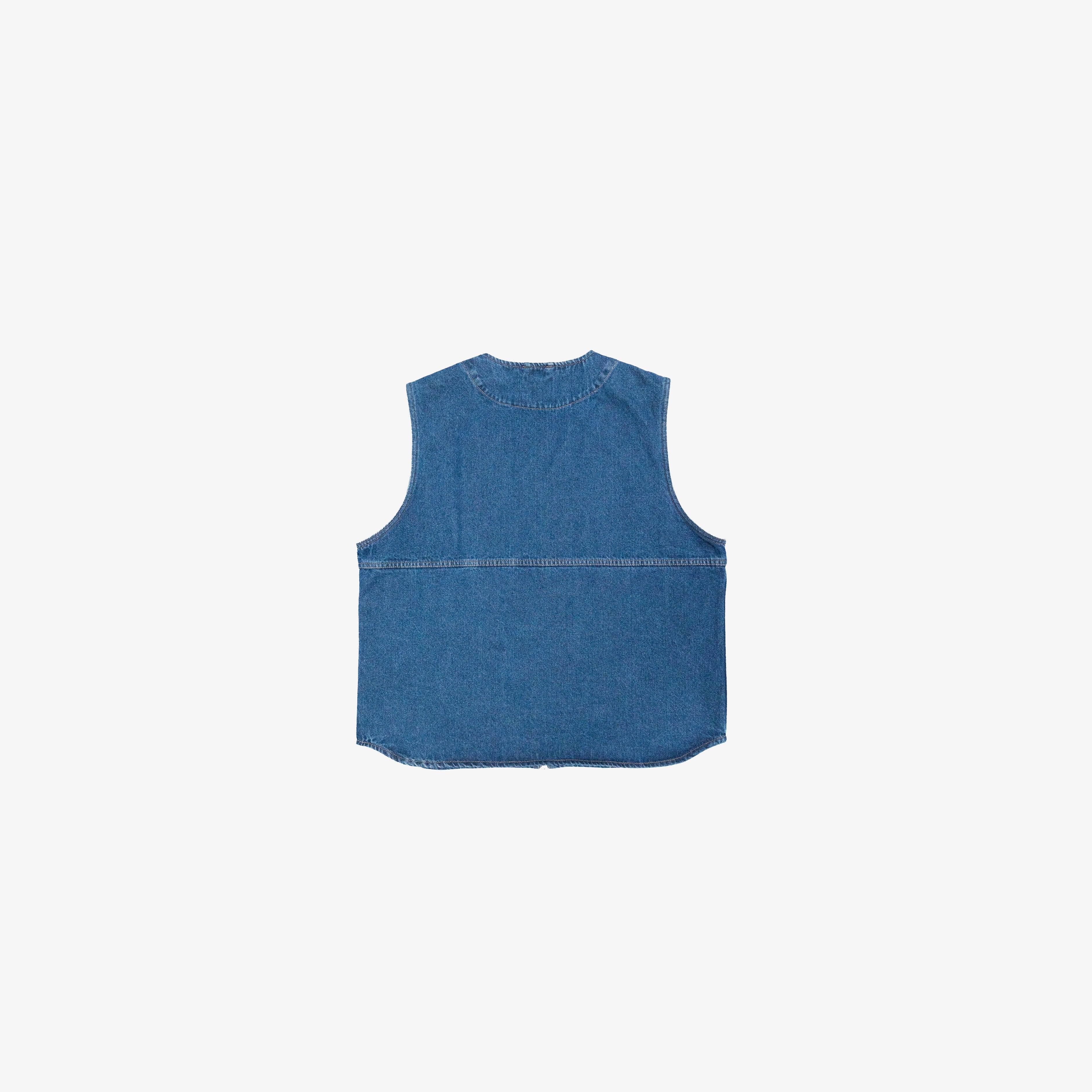 DENIM VEST PEACE BLUE